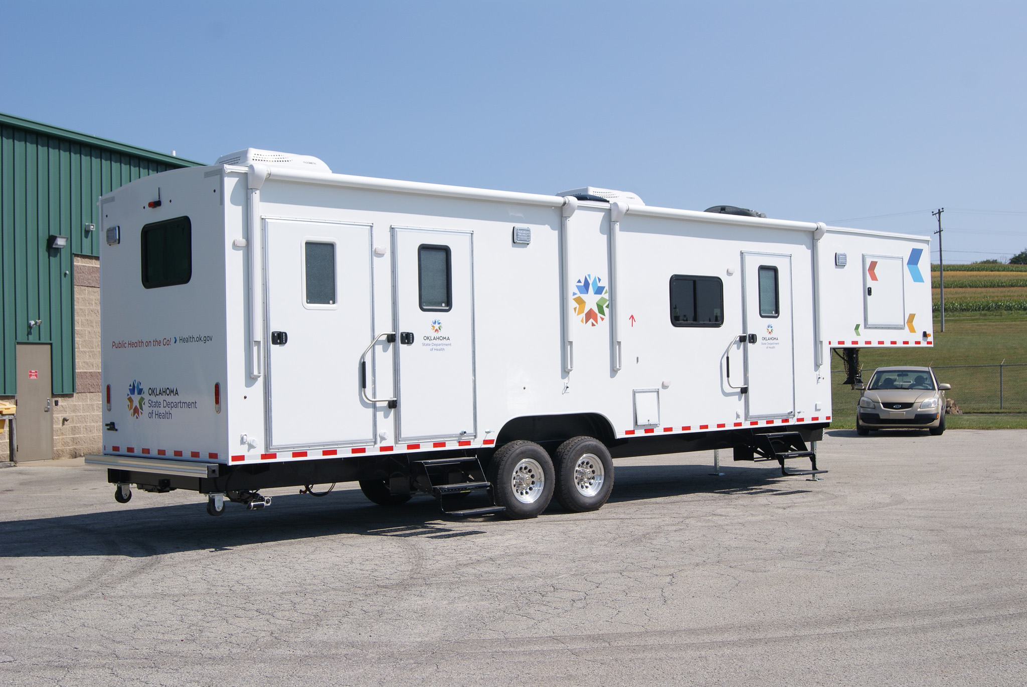 An exterior view of the unit made for the OK State Department of Health.