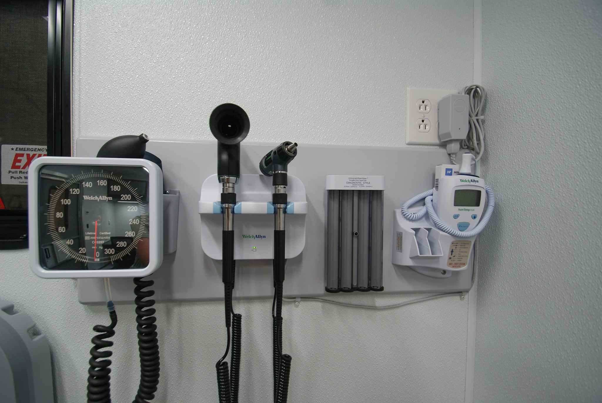 An integrated ENT Diagnostics System located in the clinic inside the unit made for the OK State Health Department.