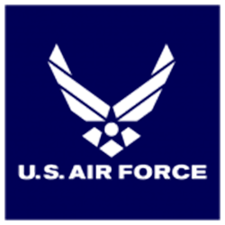 Logo for the United States Air Force.