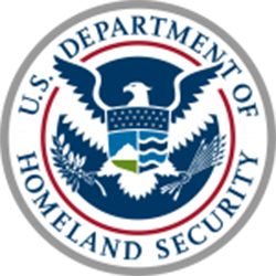 Logo for the United States Department of Homeland Security.