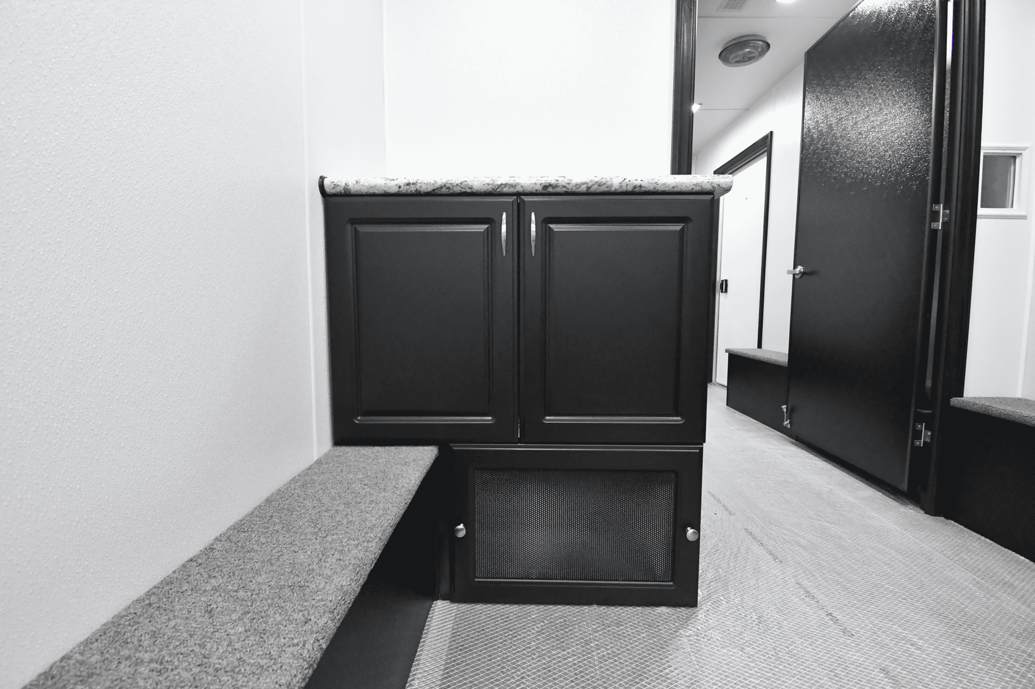 An interior view of the 3500 Fire Safety House made for Sandy, UT.