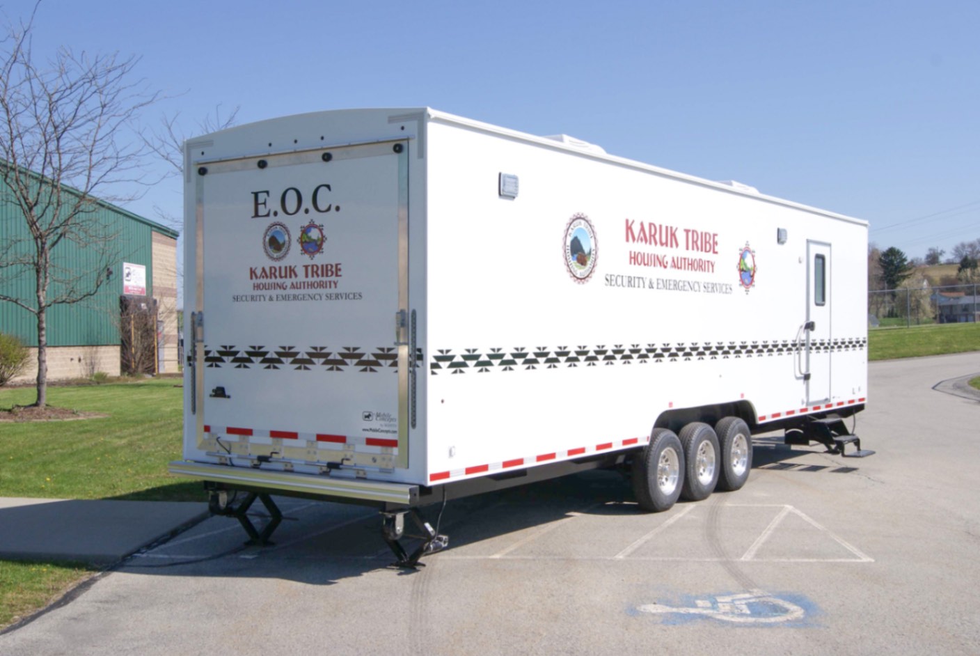 An exterior view of the unit made for the Karuk Tribe in CA.