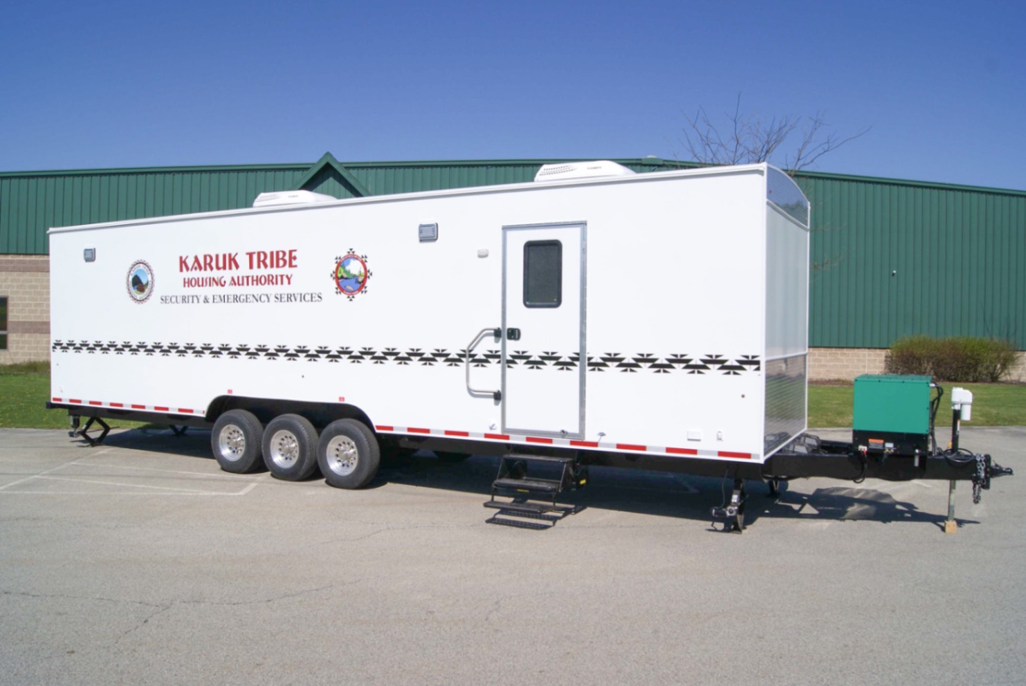 An exterior view of the Command 39 Rear Cargo made for the Karuk Tribe in CA.