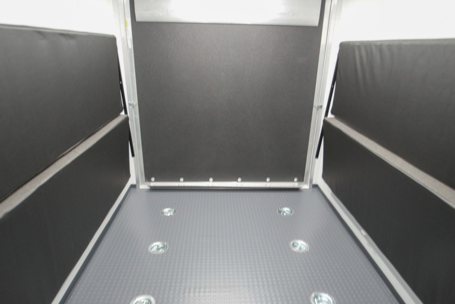 An interior view of the unit made for the Karuk Tribe in CA.