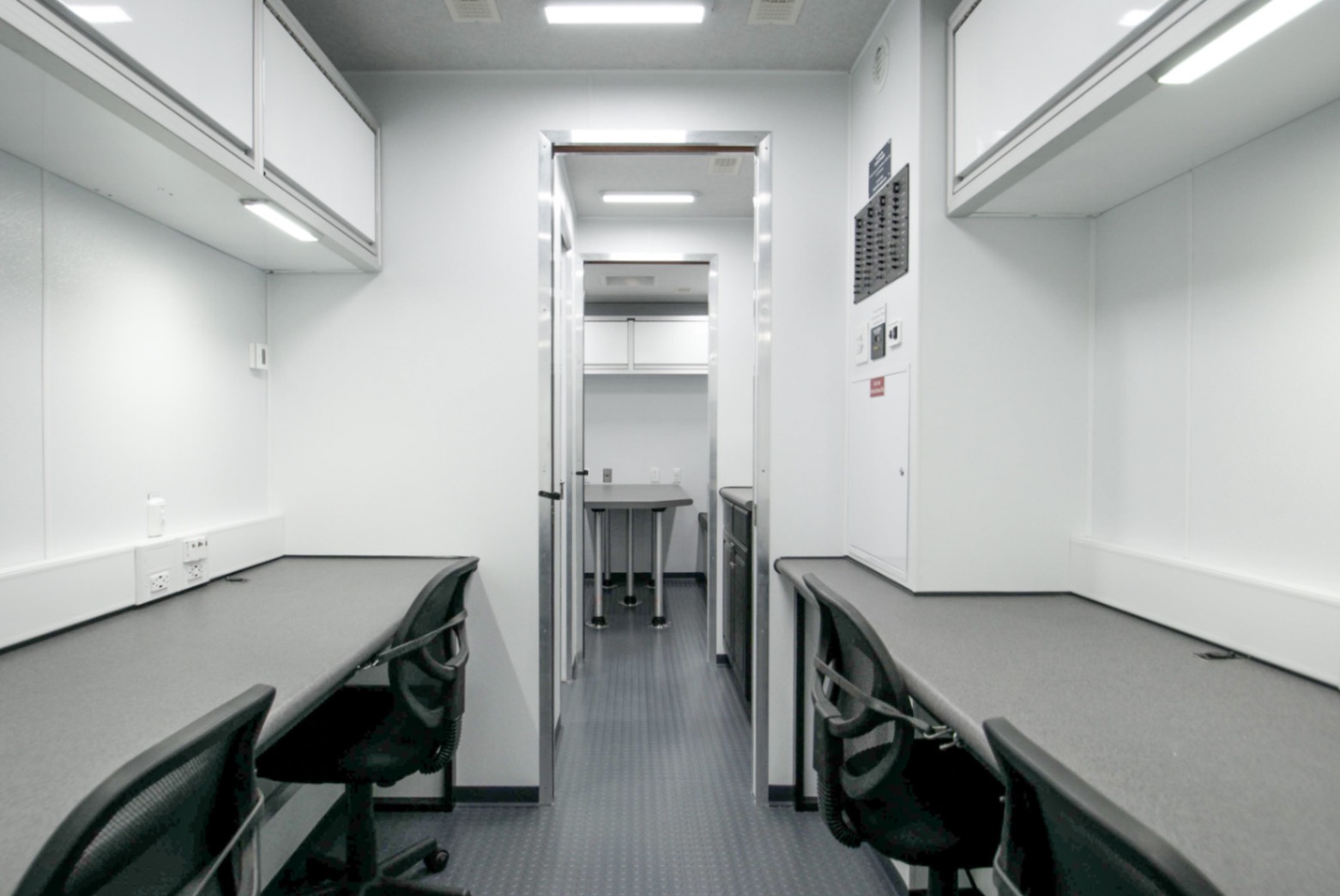 A back to front view inside the unit made for the Karuk Tribe in CA.