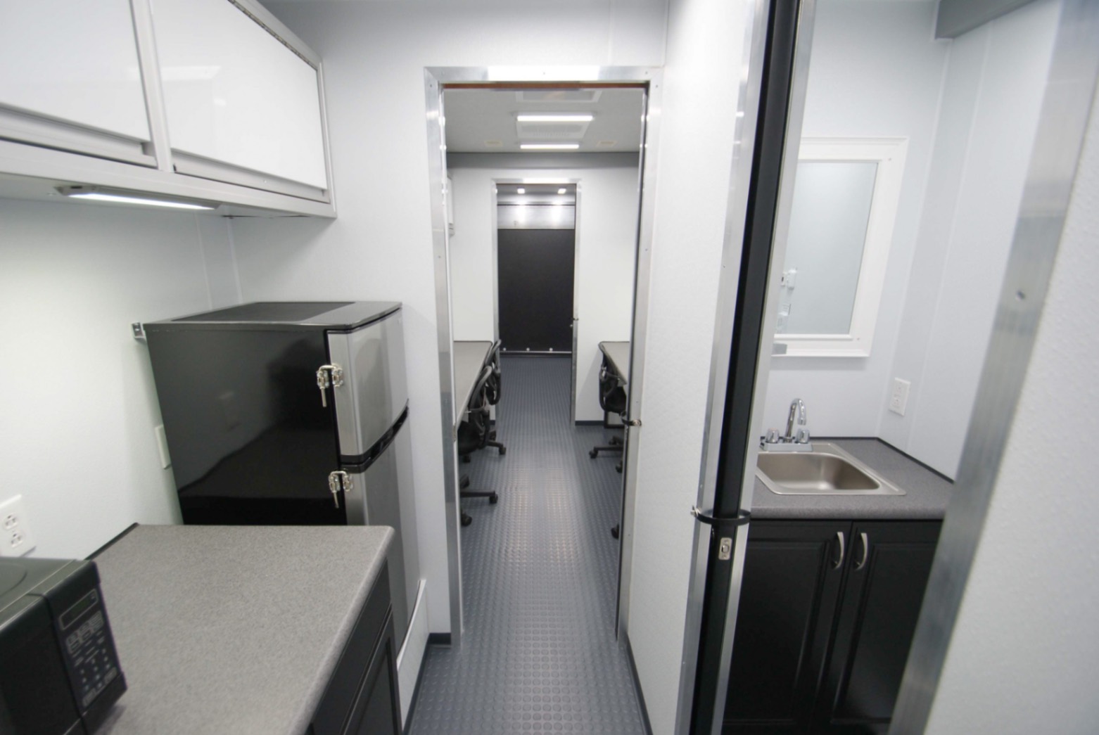 A front-to-back view inside the unit made for the Karuk Tribe in CA.