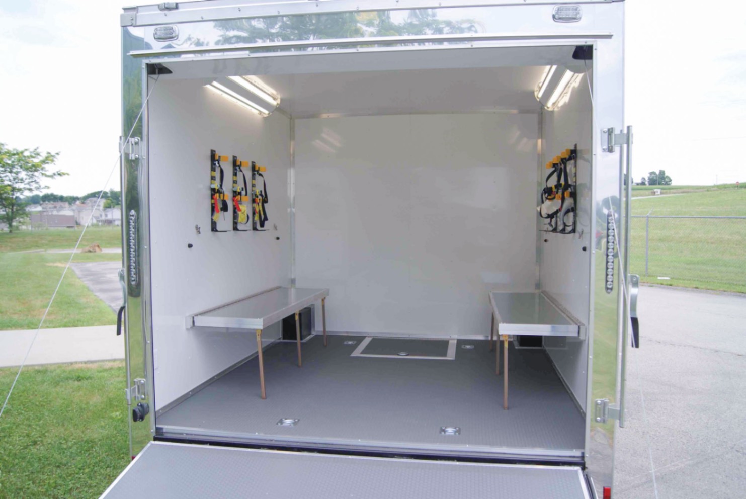 An interior view of the CBRNE Response Trailer made for the Barksdale AFB in LA.