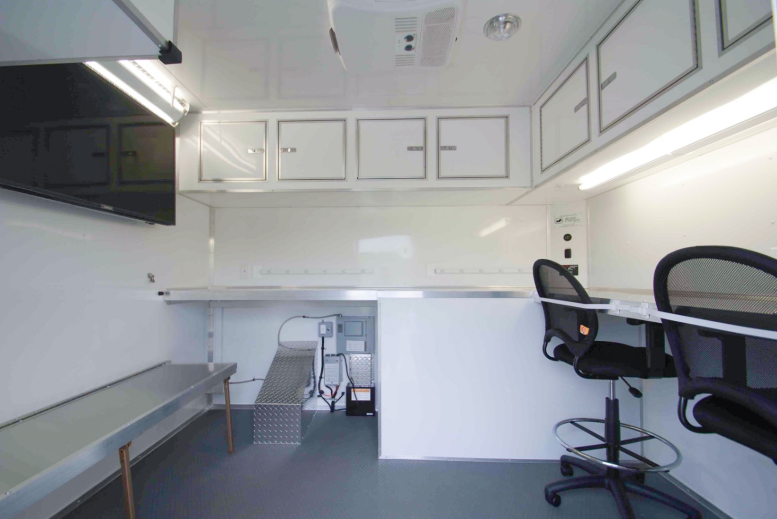 An interior view of the CBRNE Response Trailer made for the Barksdale AFB in LA.