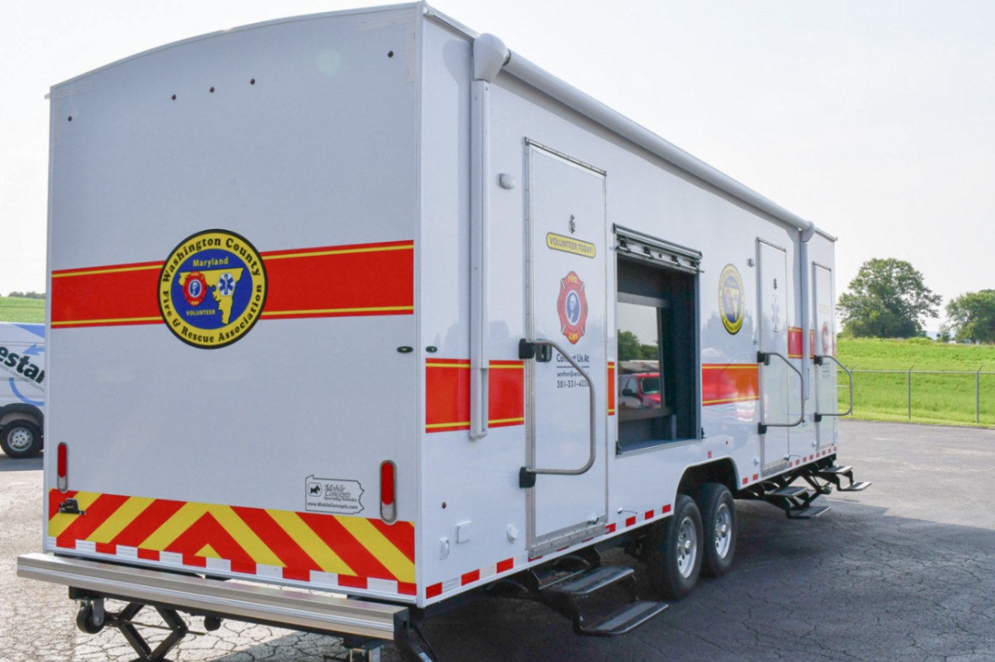 An exterior view of the SCOTTY Safety Theater 35-Classroom made for Hagerstown. MD.