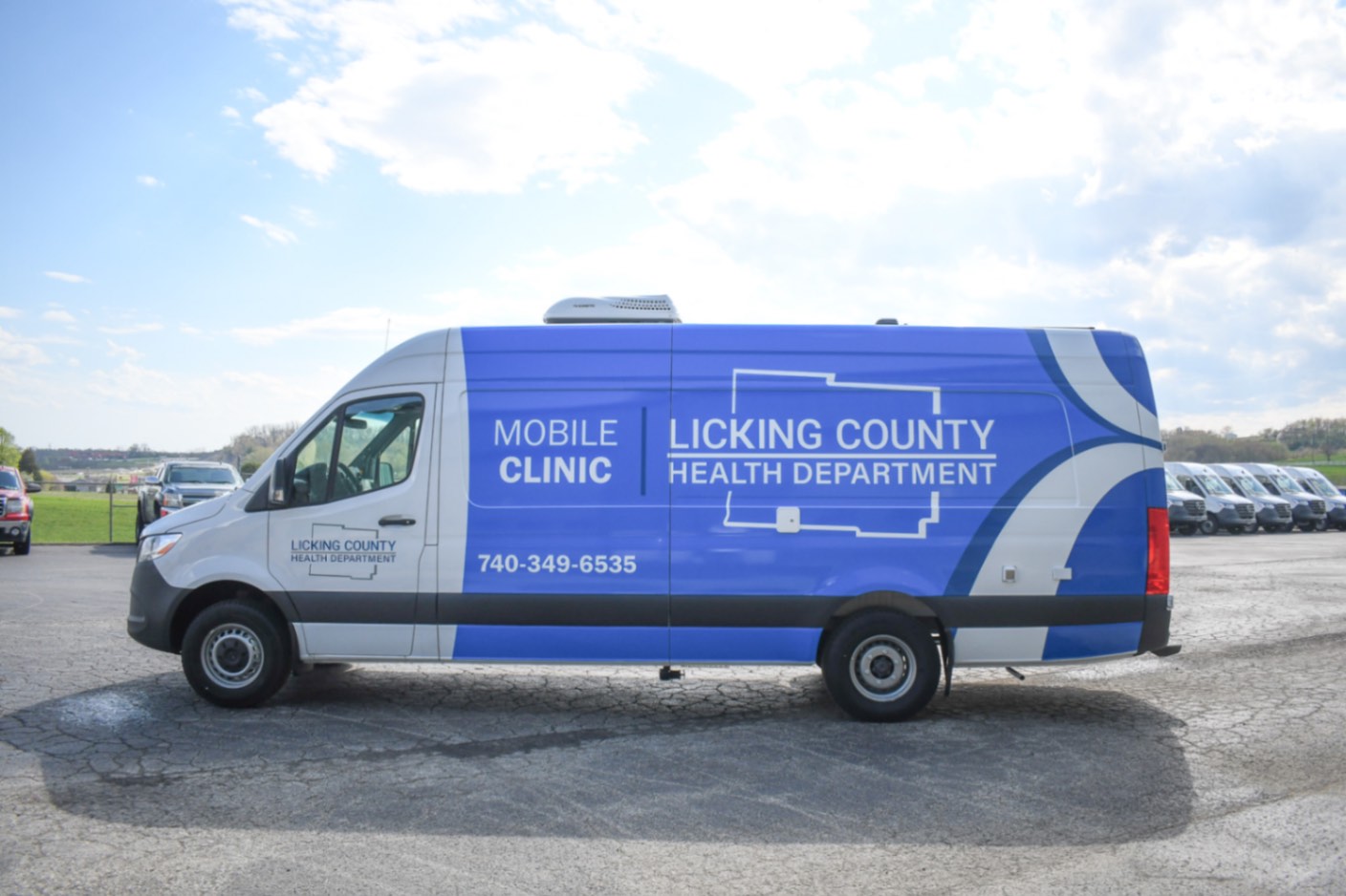 An alternate side view of the Medical Exam sprinter made for Newark, OH.