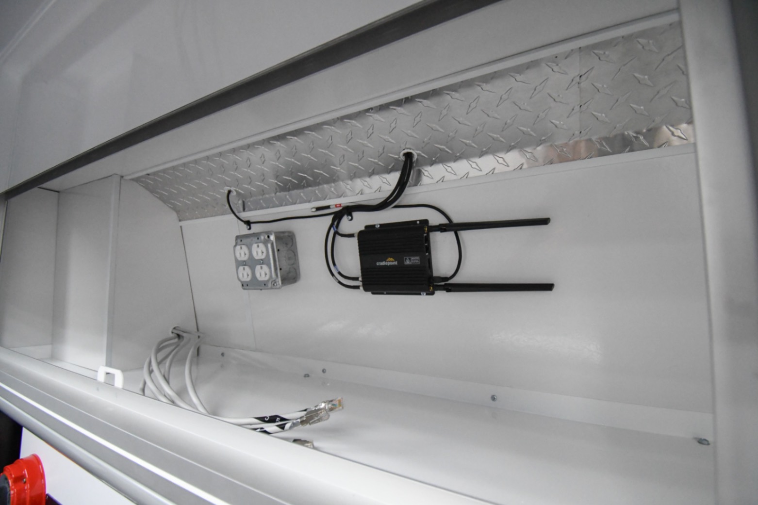 An interior view of the Medical Exam sprinter made for Newark, OH.