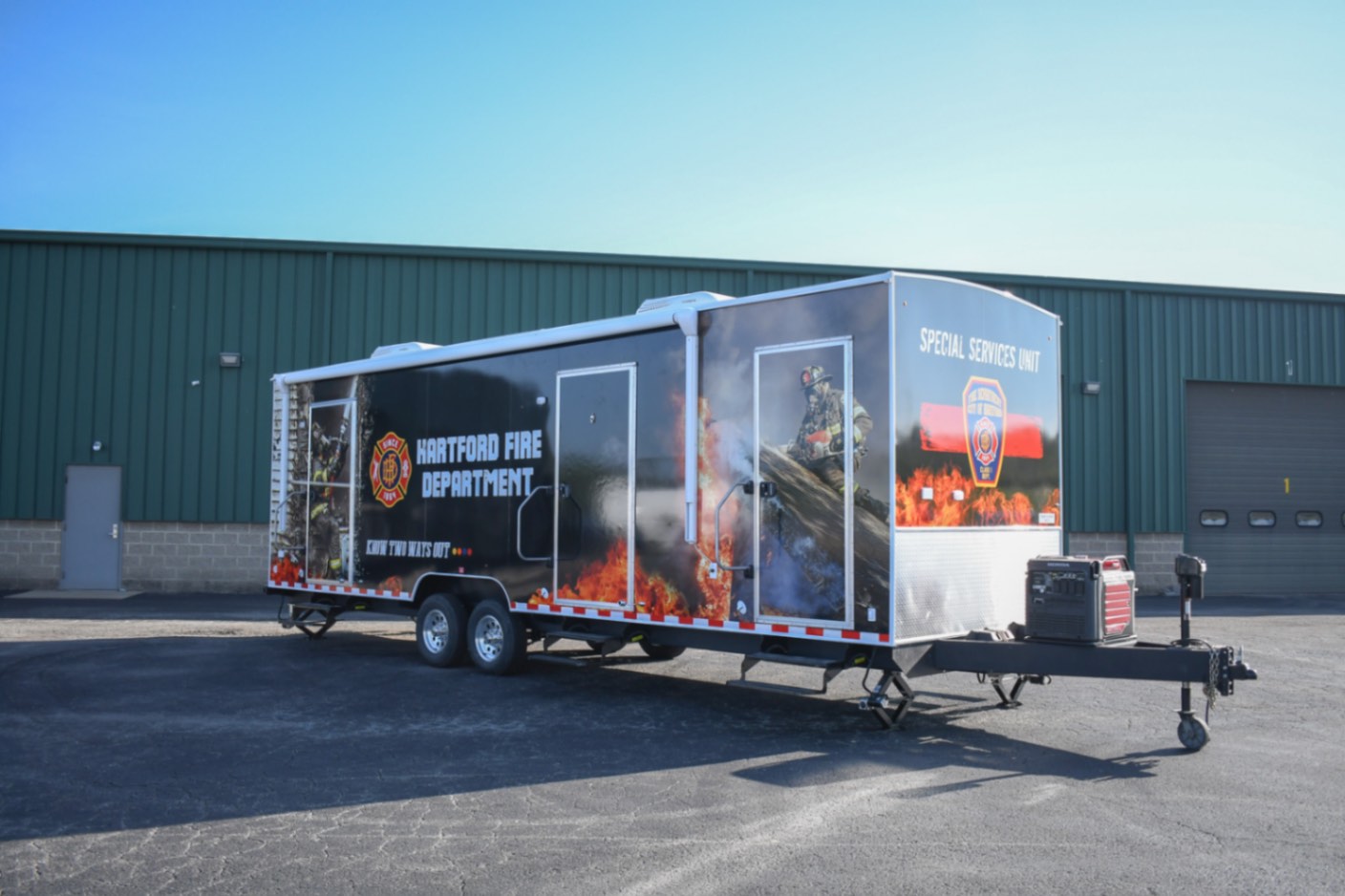 An exterior view of the SCOTTY Safety Theater 35-Bedroom made for Hartford, CT.