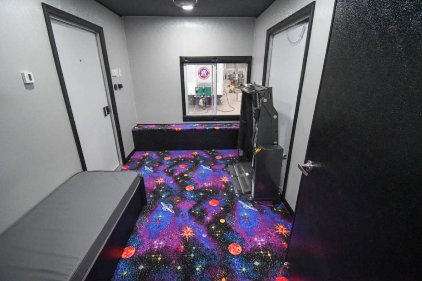 The bedroom stage inside the SCOTTY Safety Theater 35-Bedroom made for Hartford, CT.