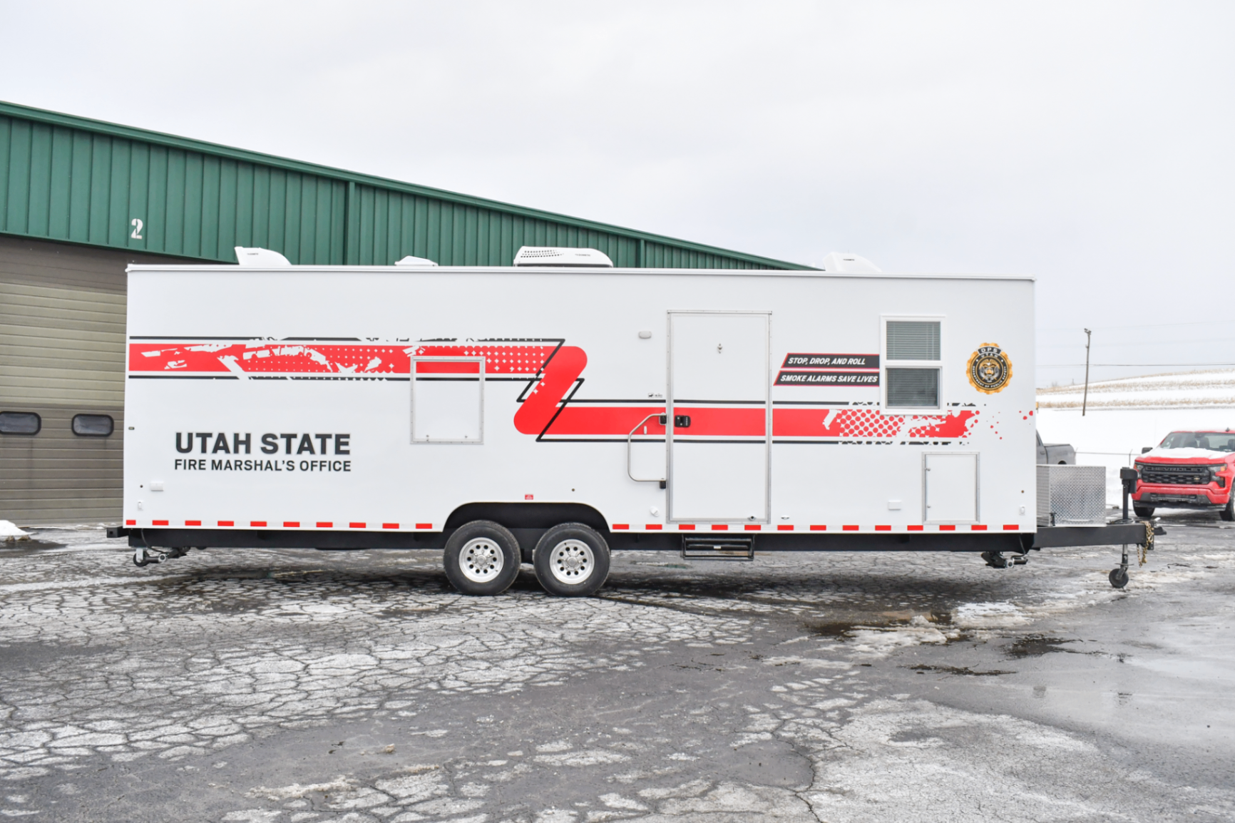 A side view of the 35Bleacher made for Sandy, UT.