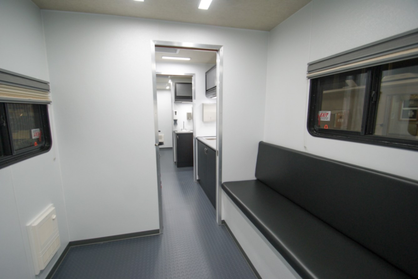 An interior view of the Mental Health 35 trailer made for Ventress, LA.