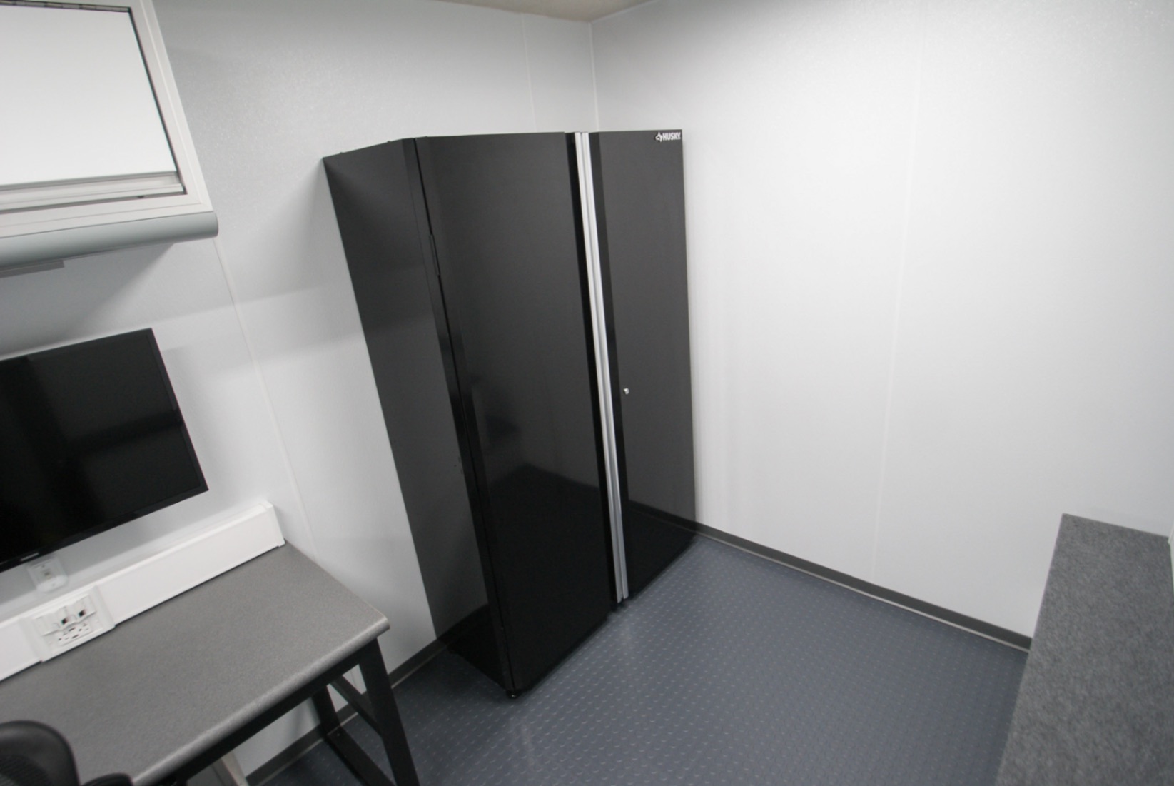 An interior view of the upfitted Drone Observation Command trailer made for the PA DNCR.