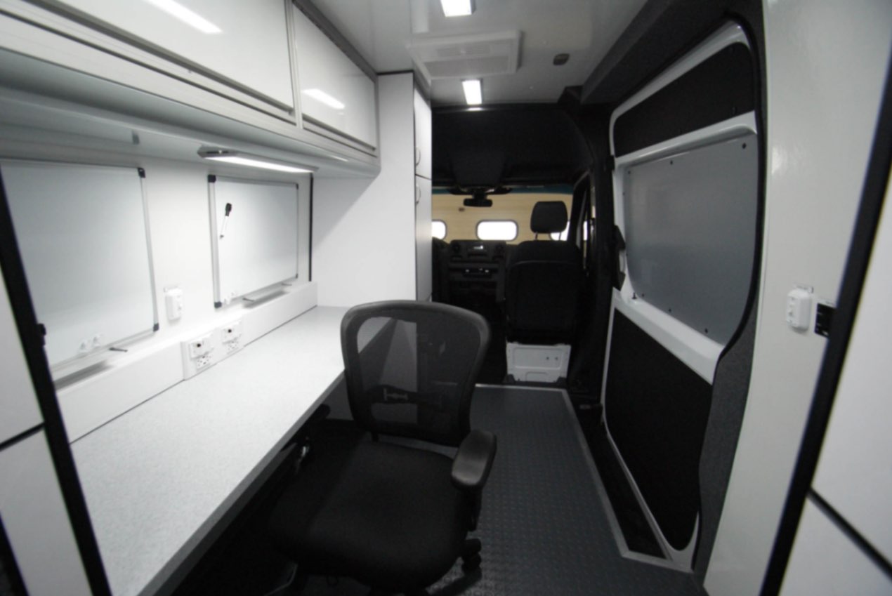 A back-to-front view inside the unit made for Escondido, CA.