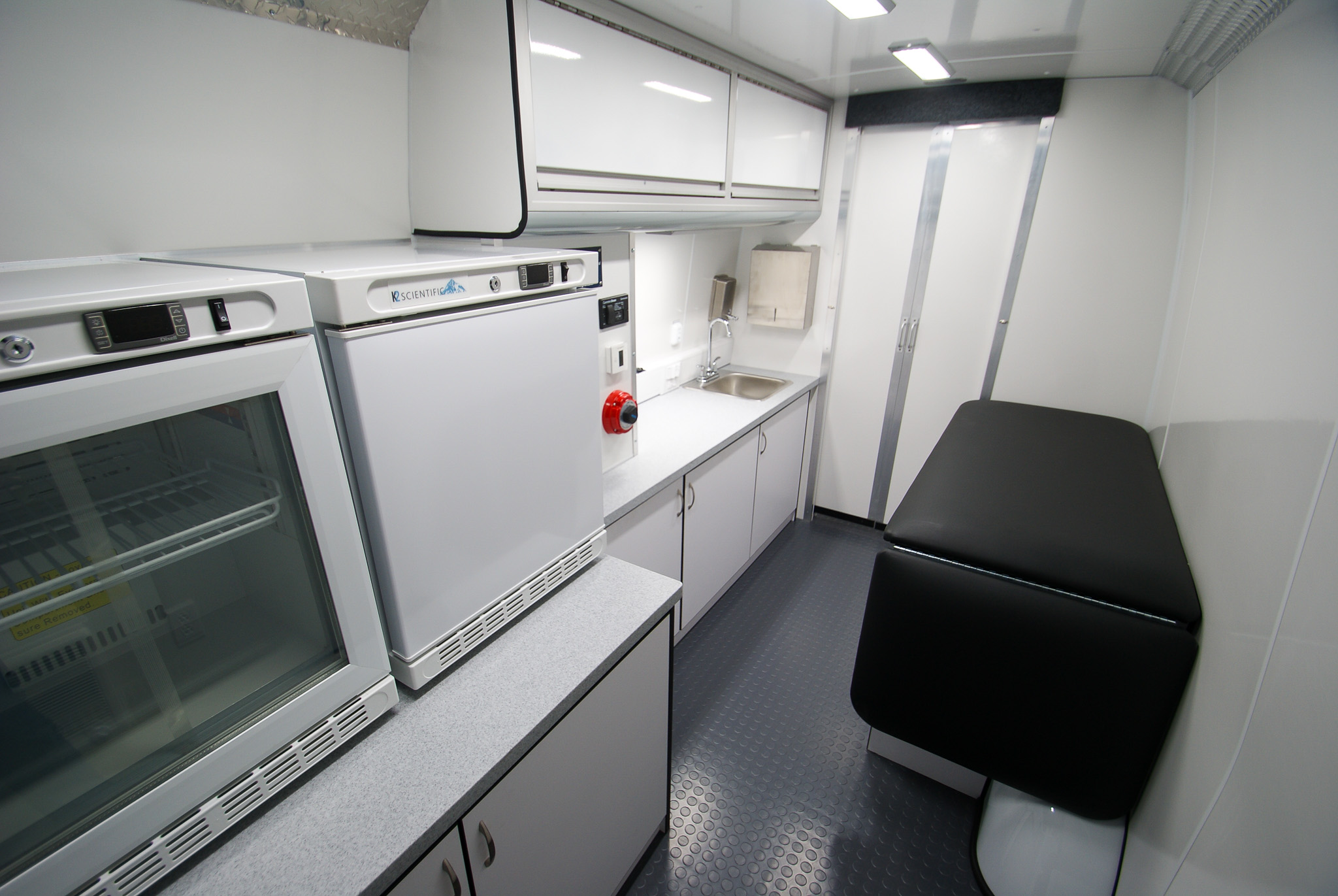 A back-to-front view of the inside of the unit for Albion, NY.