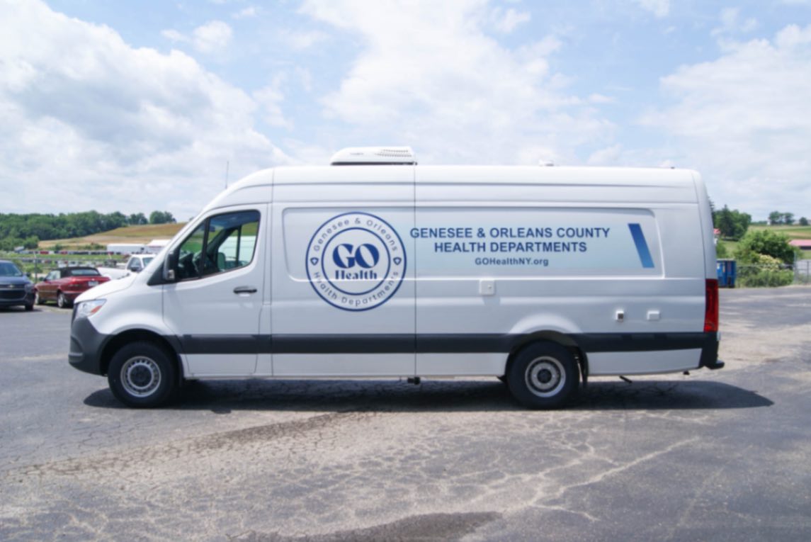 A side view of the Medical Exam sprinter made for Albion, NY.