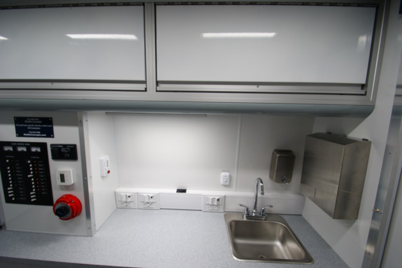 An interior view of the unit made for Albion, NY.