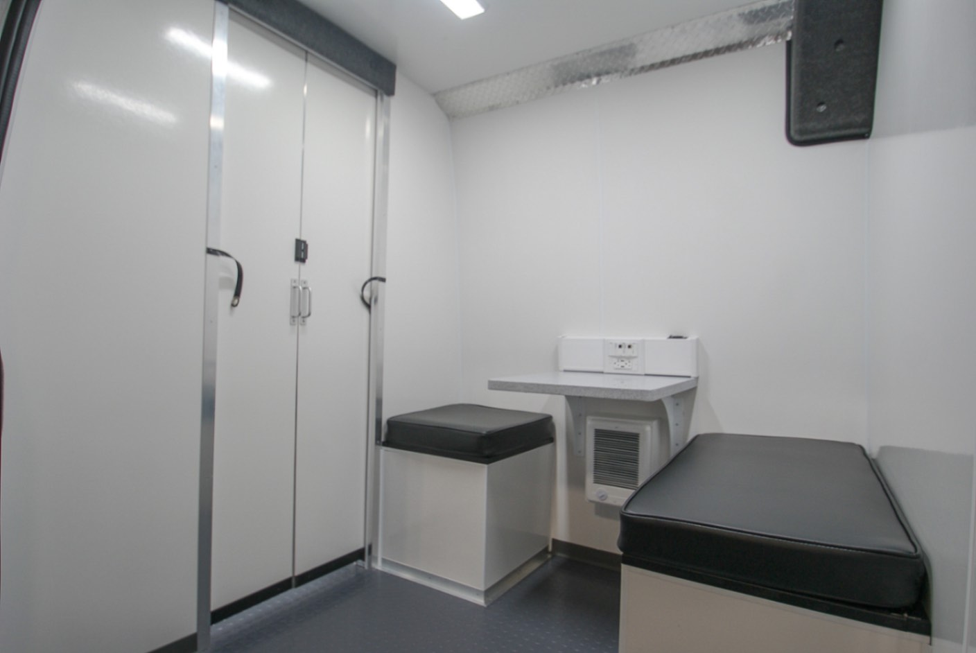 The waiting area inside the Medical Exam sprinter made for Albion, NY.