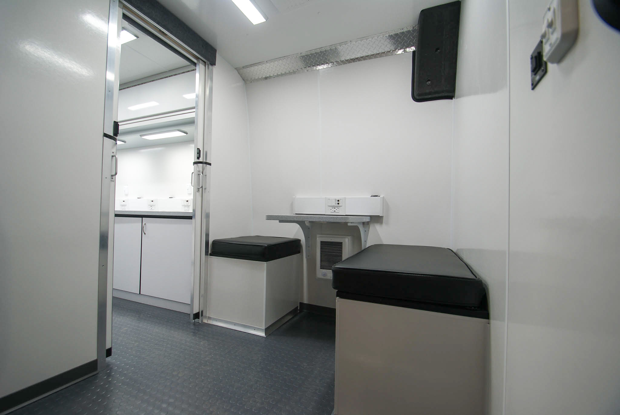 The waiting area inside the units for Edinburg, TX.