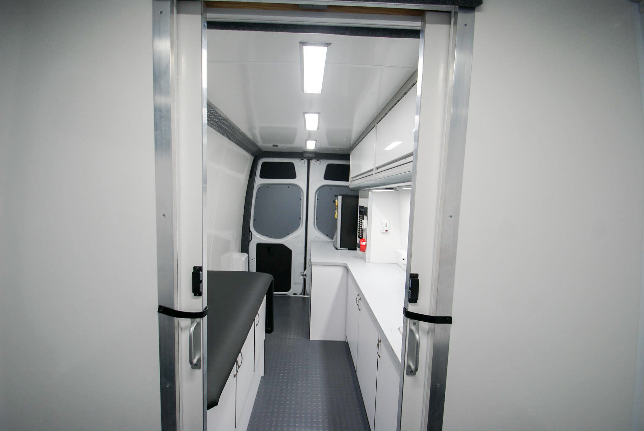 A front-to-back view of the interior of the units for Edinburg, TX.