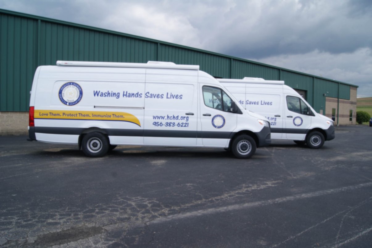 A side view of the Medical Exam Sprinters made for Edinburg, TX.