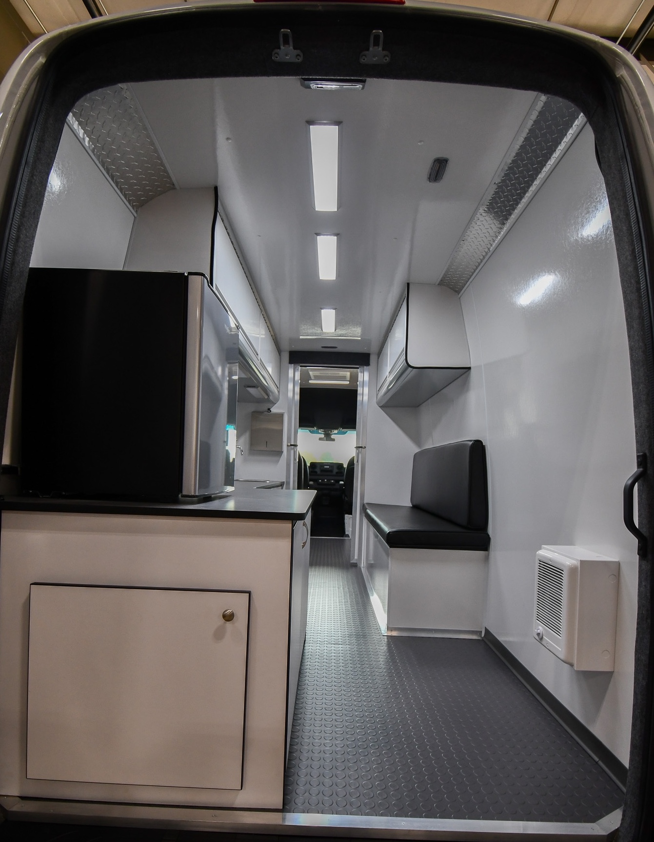 An interior view of the unit for Omaha, NE from the rear doors.