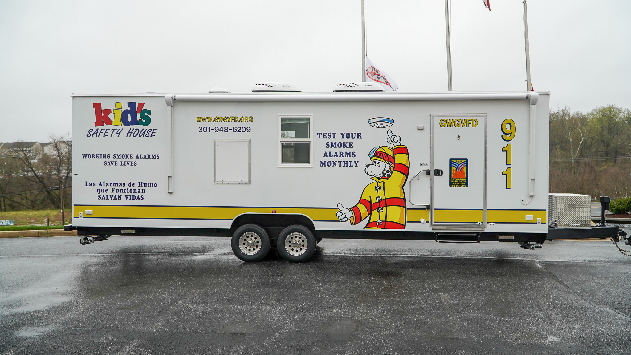 A side view of the unit for Gaithersburg, MD.