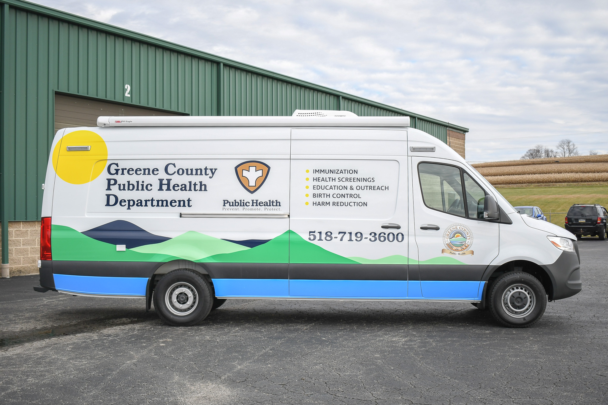 A side view of the unit for Greene County, NY.