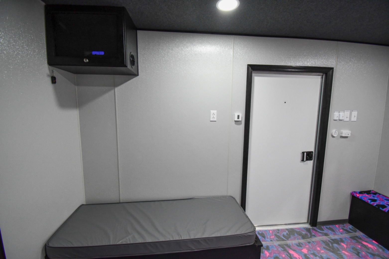 A view of the bedroom stage inside the unit for Merrillville, IN.