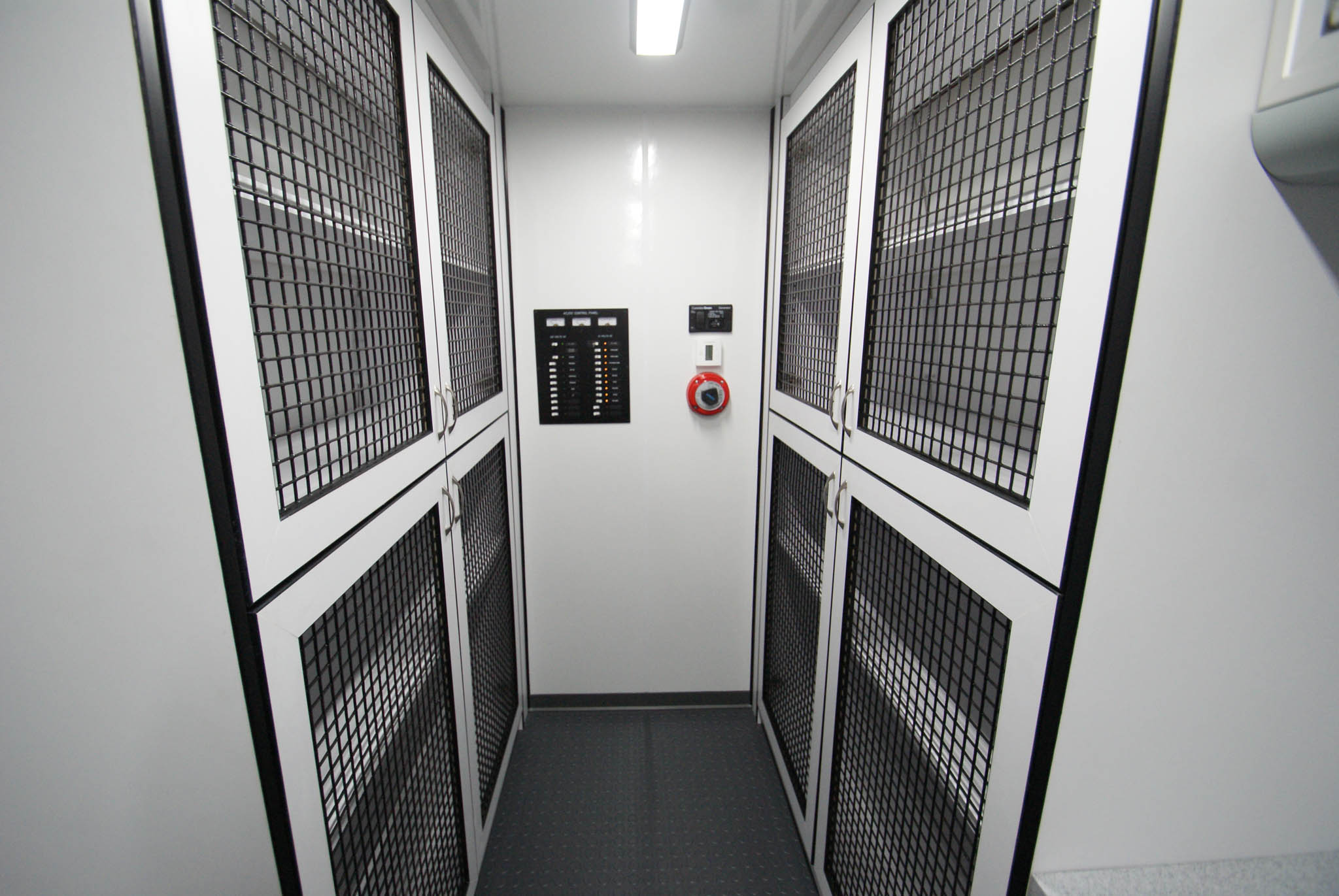 An interior view of the storage cabinets inside the unit for Escondido, CA.