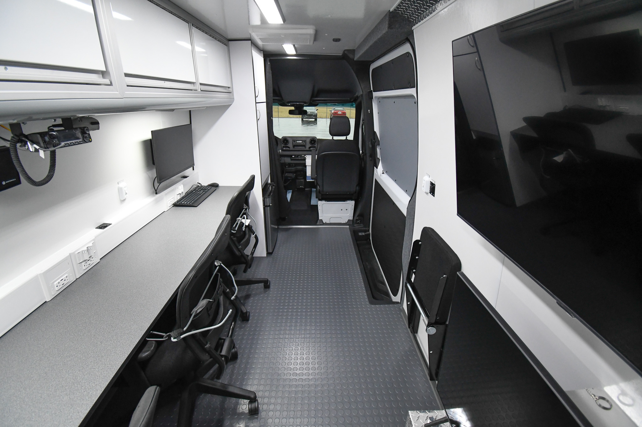 A back-to-front view inside the unit made for the San Joaquin County Sheriff's Office.