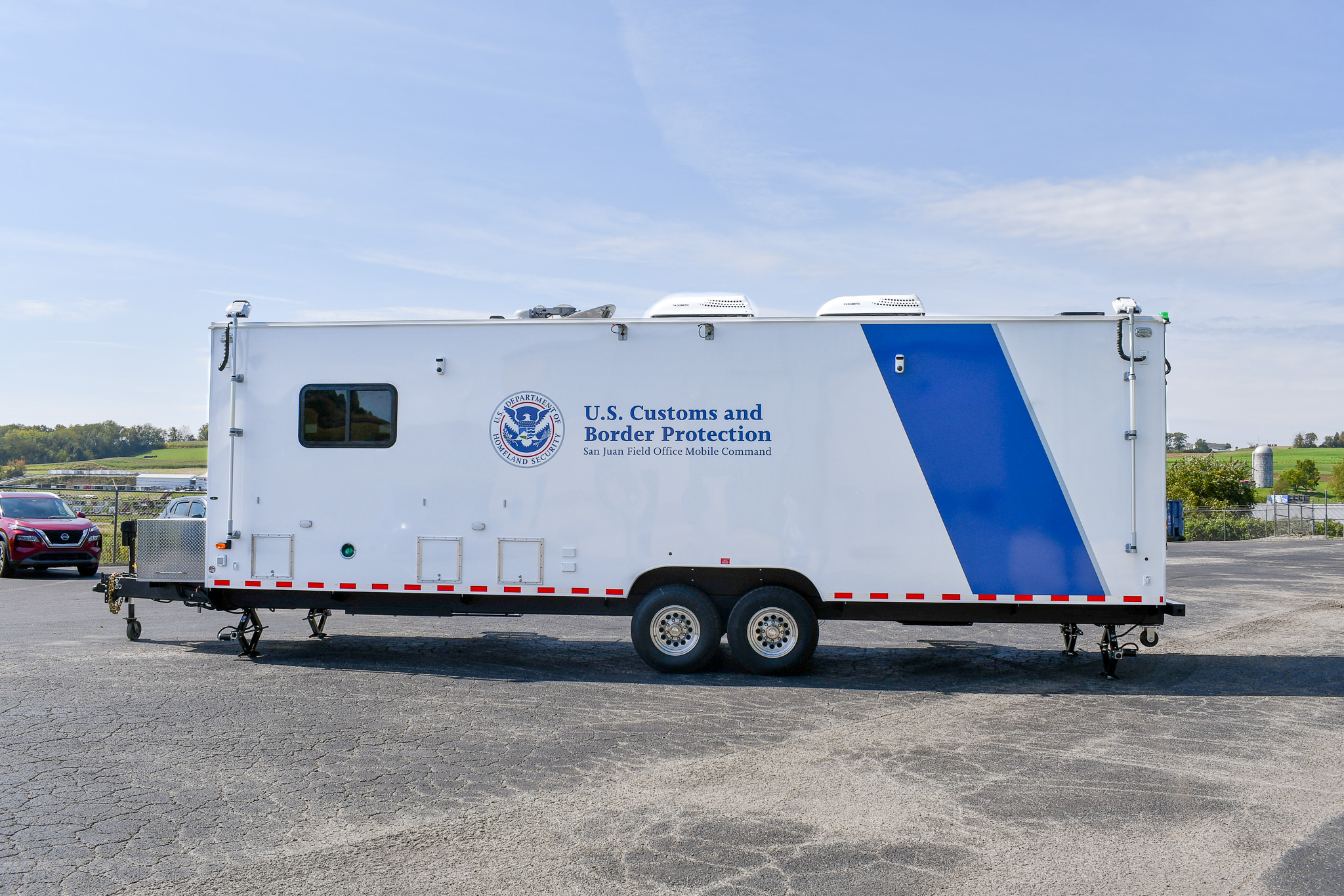 A side view of the unit for Customs and Border Protection in Puerto Rico.