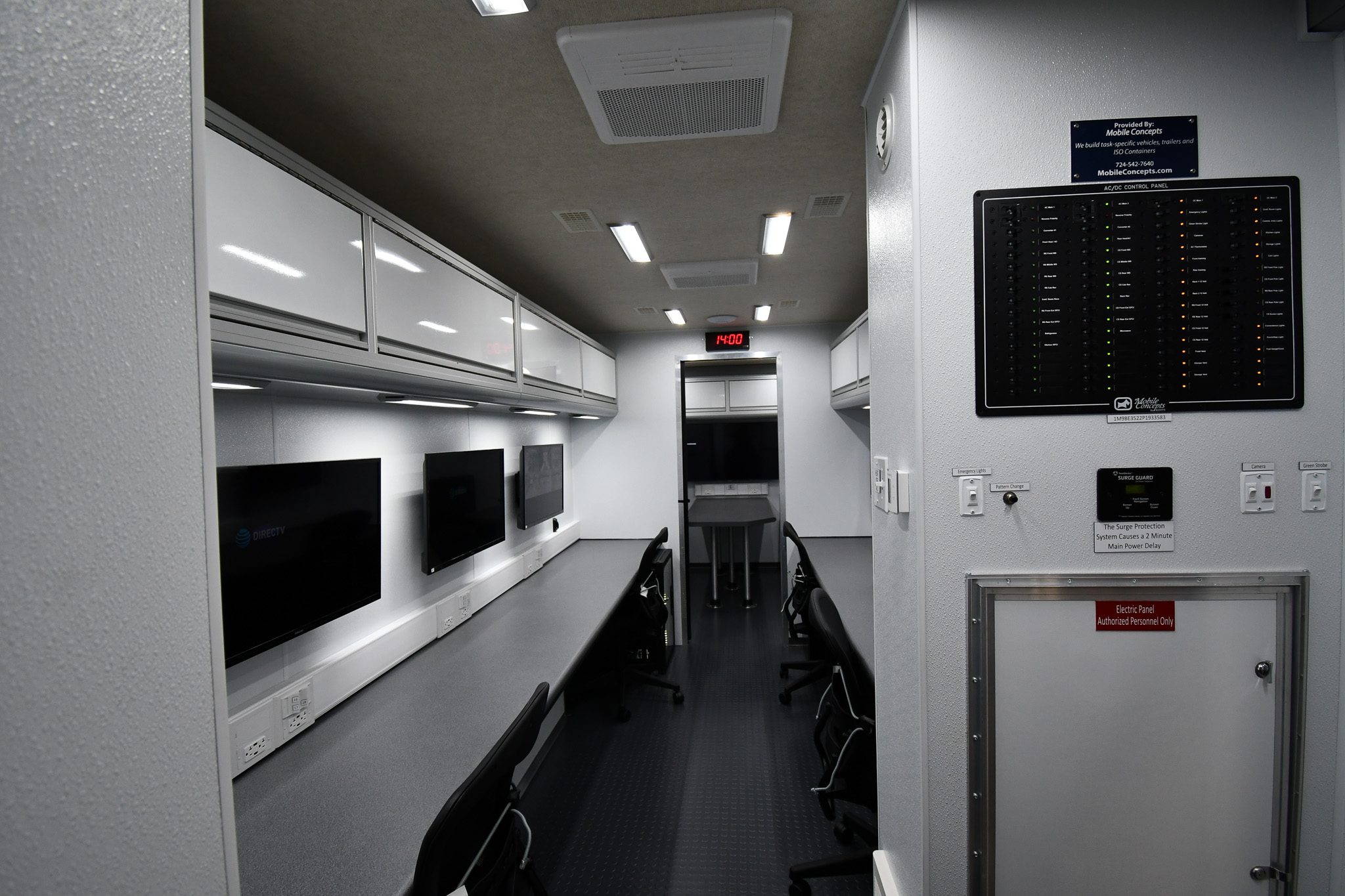 The four workstations inside the unit for CBP in Puerto Rico.