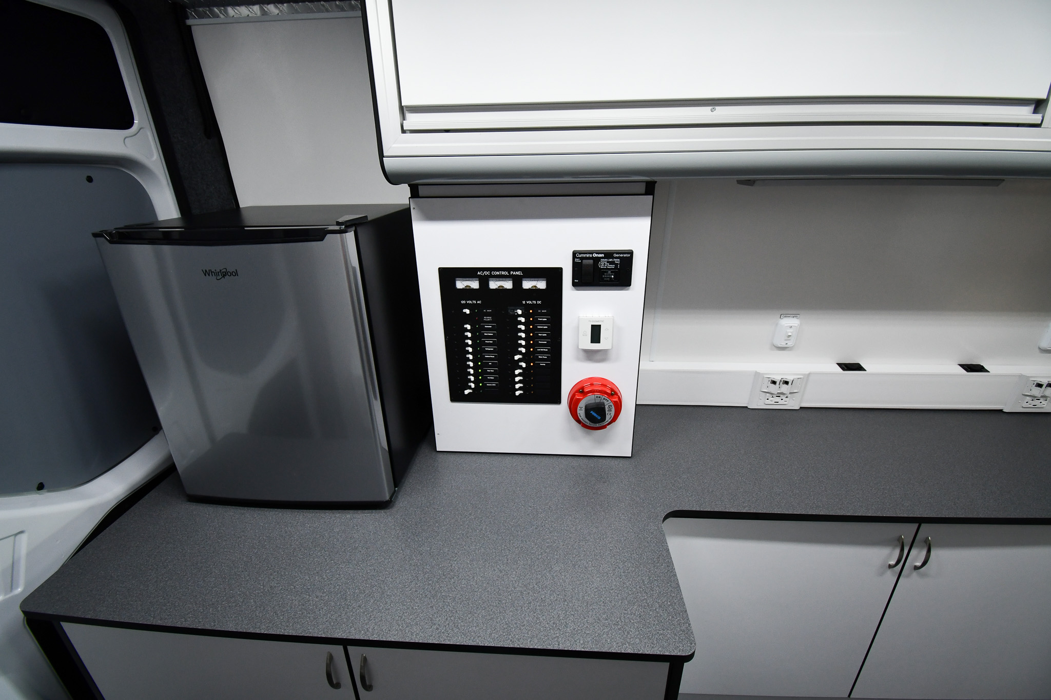 The refrigerator in the exam area inside the unit for Omaha, NE.