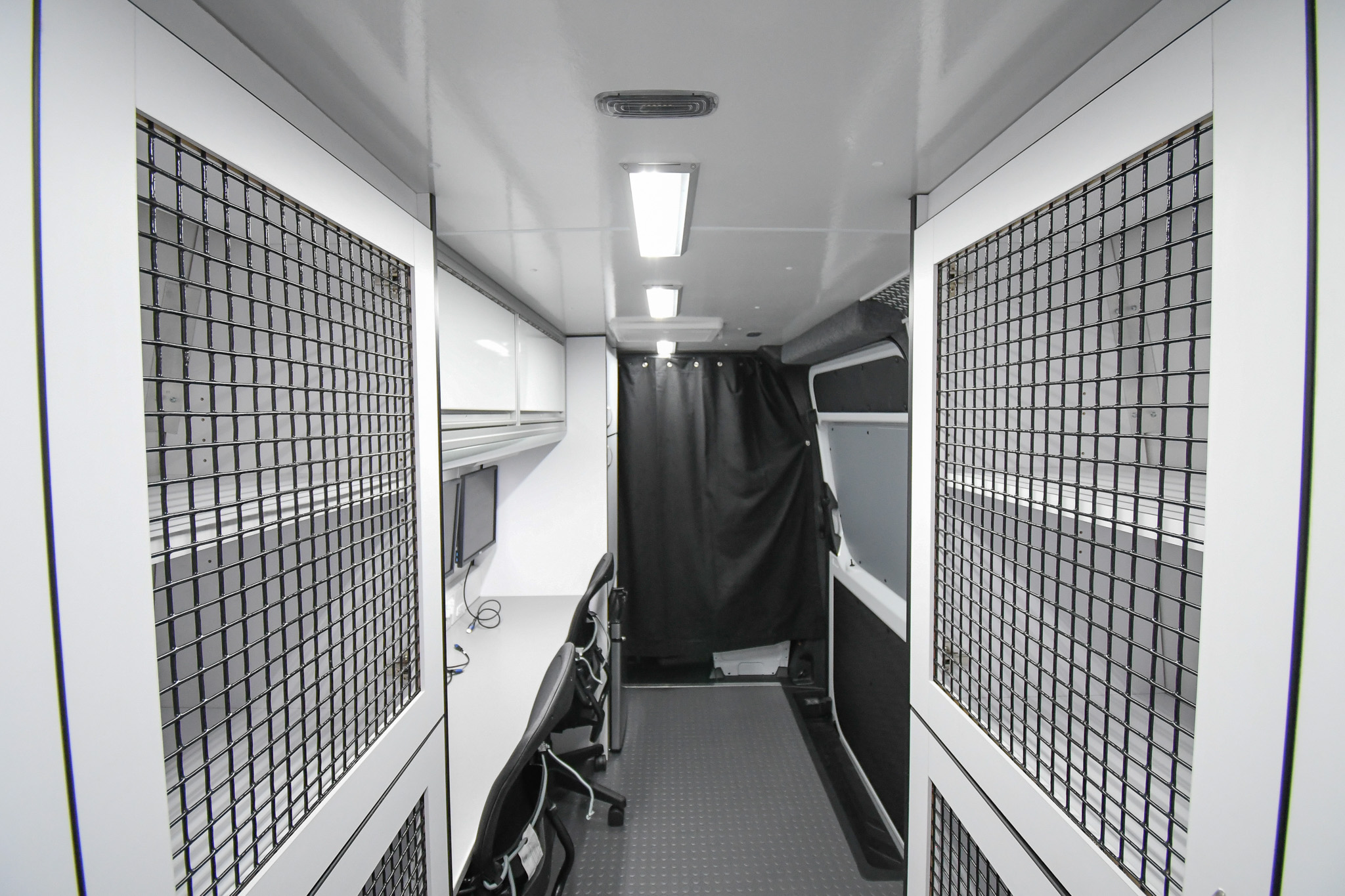 A back-to-front view inside the unit for Johnstown, PA.