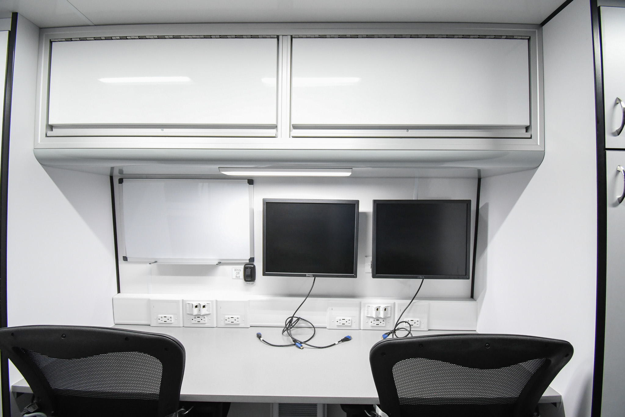 A view of the two workstations inside the unit for Johnstown, PA.