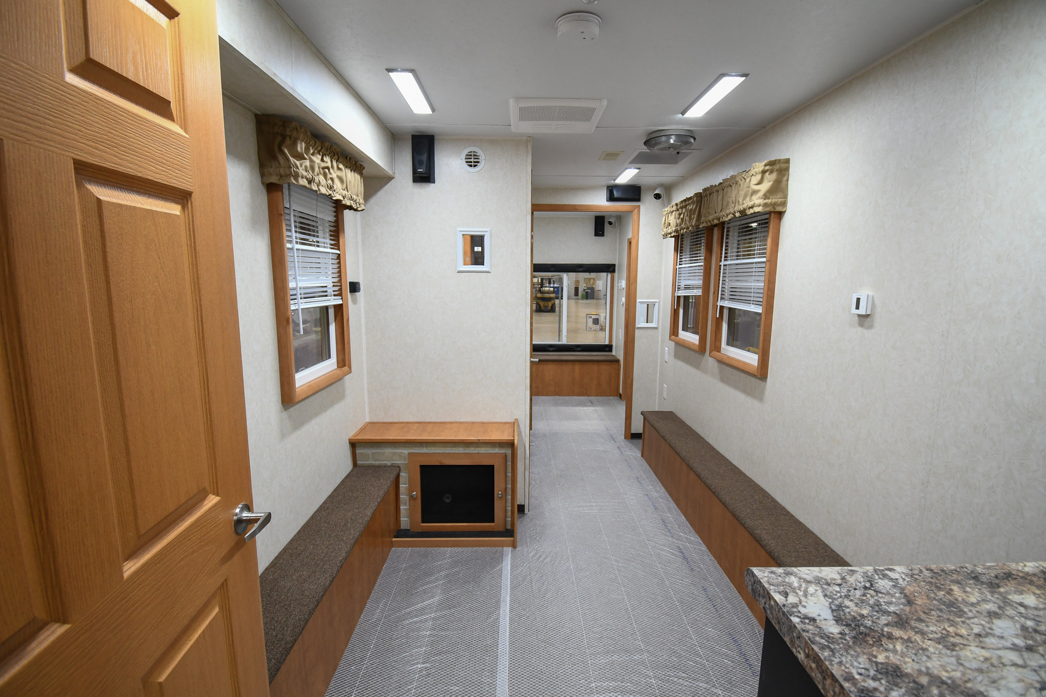 A view of the living room stage inside the unit for Gaithersburg, MD.