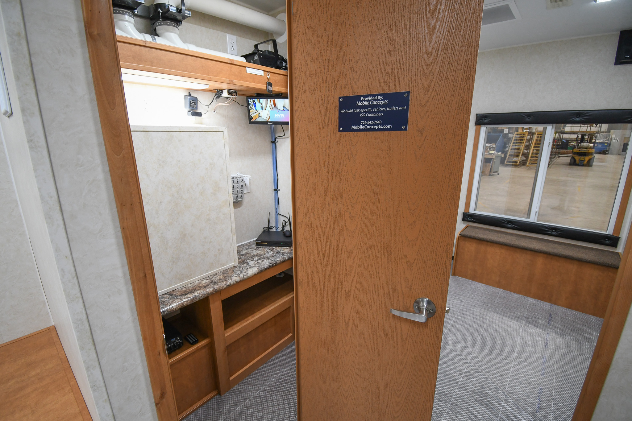 A full view of the control room inside the unit for Gaithersburg, MD.