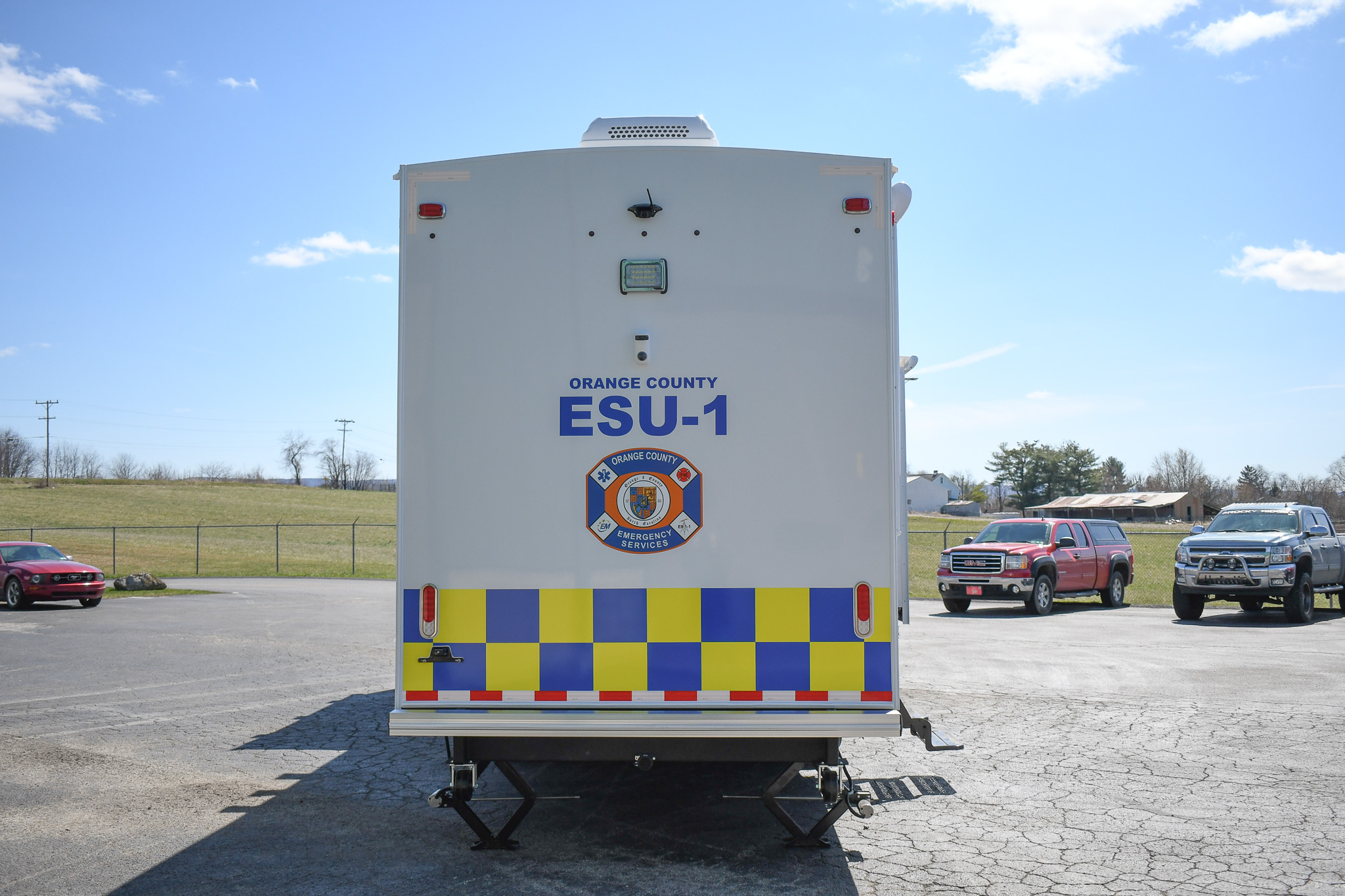 A rear view of the unit for Hillsborough, NC.