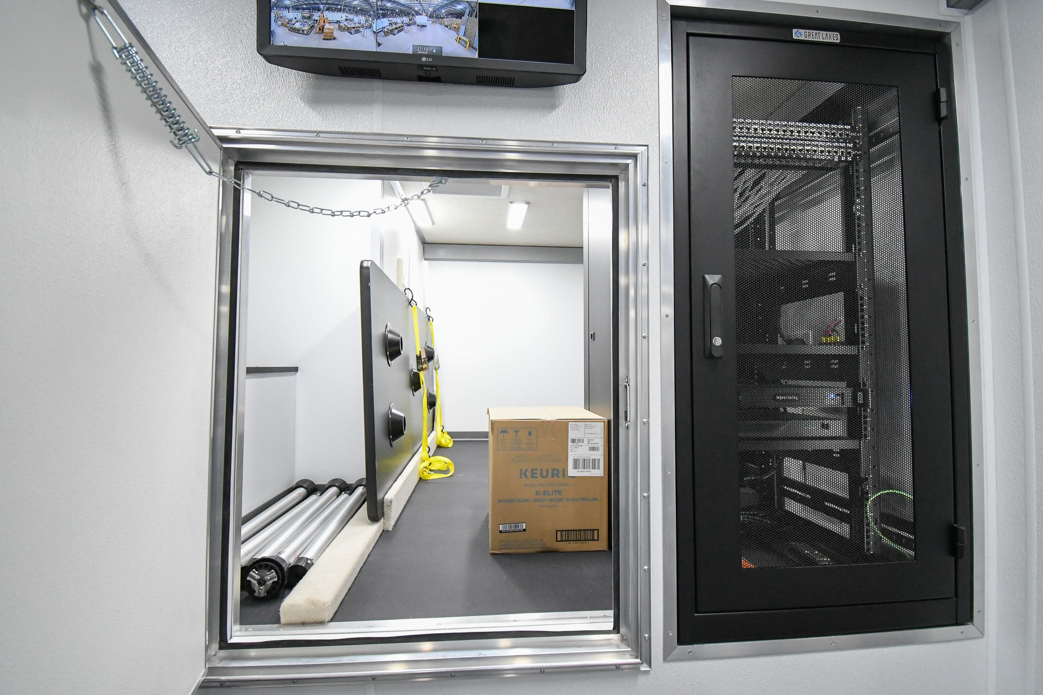 An view of the 5th wheel storage area inside the unit for Hillsborough, NC.