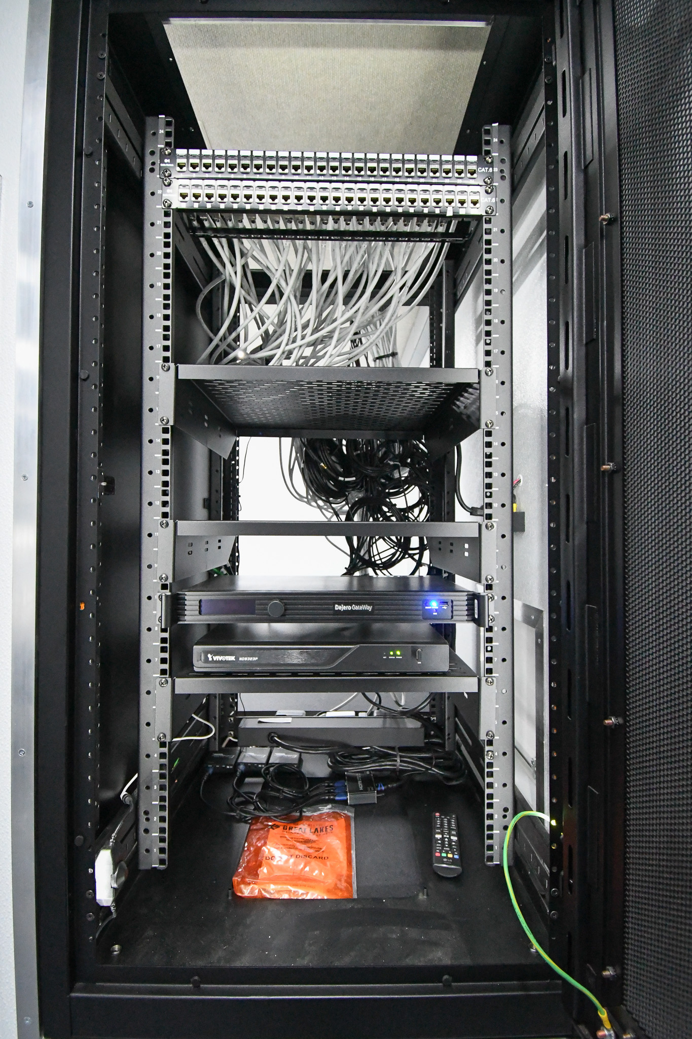 The electronics rack inside the unit for Hillsborough, NC.