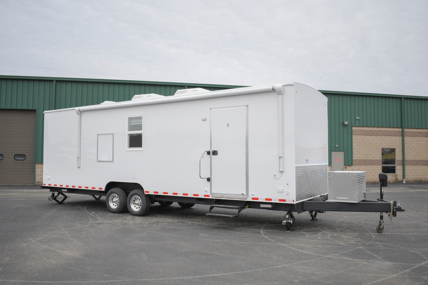 An exterior view of the 3500 Fire Safety House made for Gaithersburg, MD.