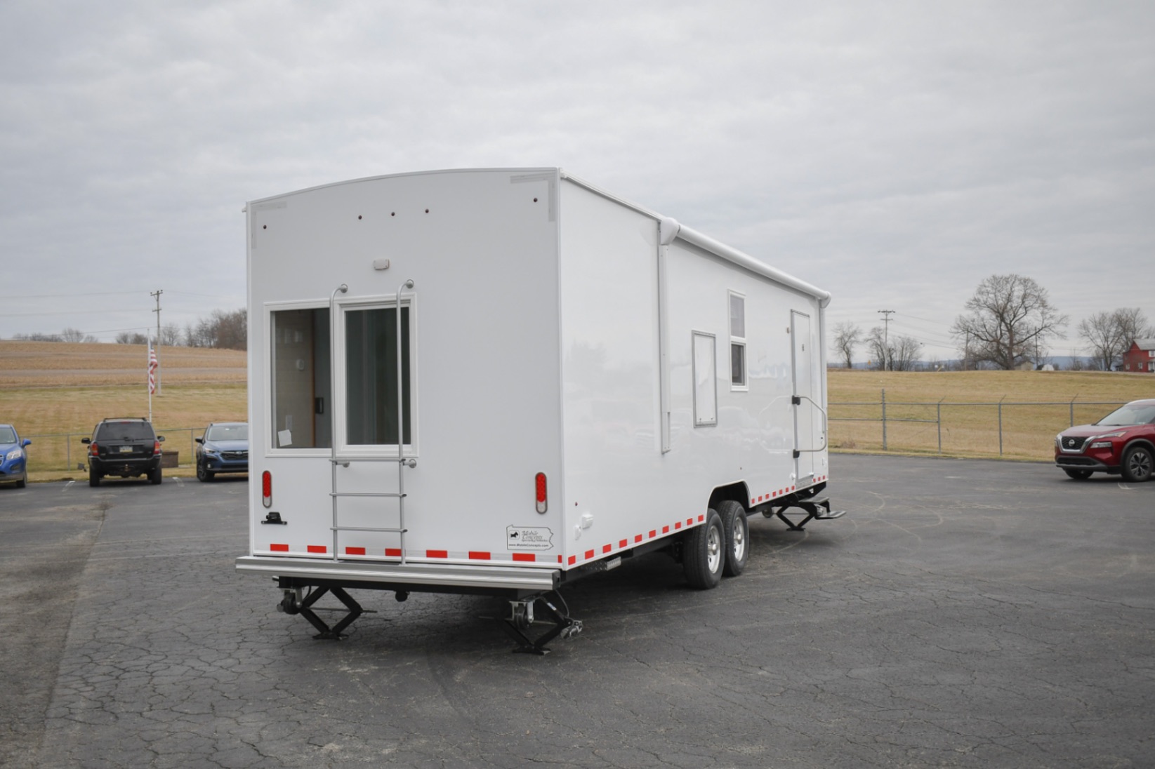 An exterior view of the 3500 Fire Safety House made for Gaithersburg, MD.