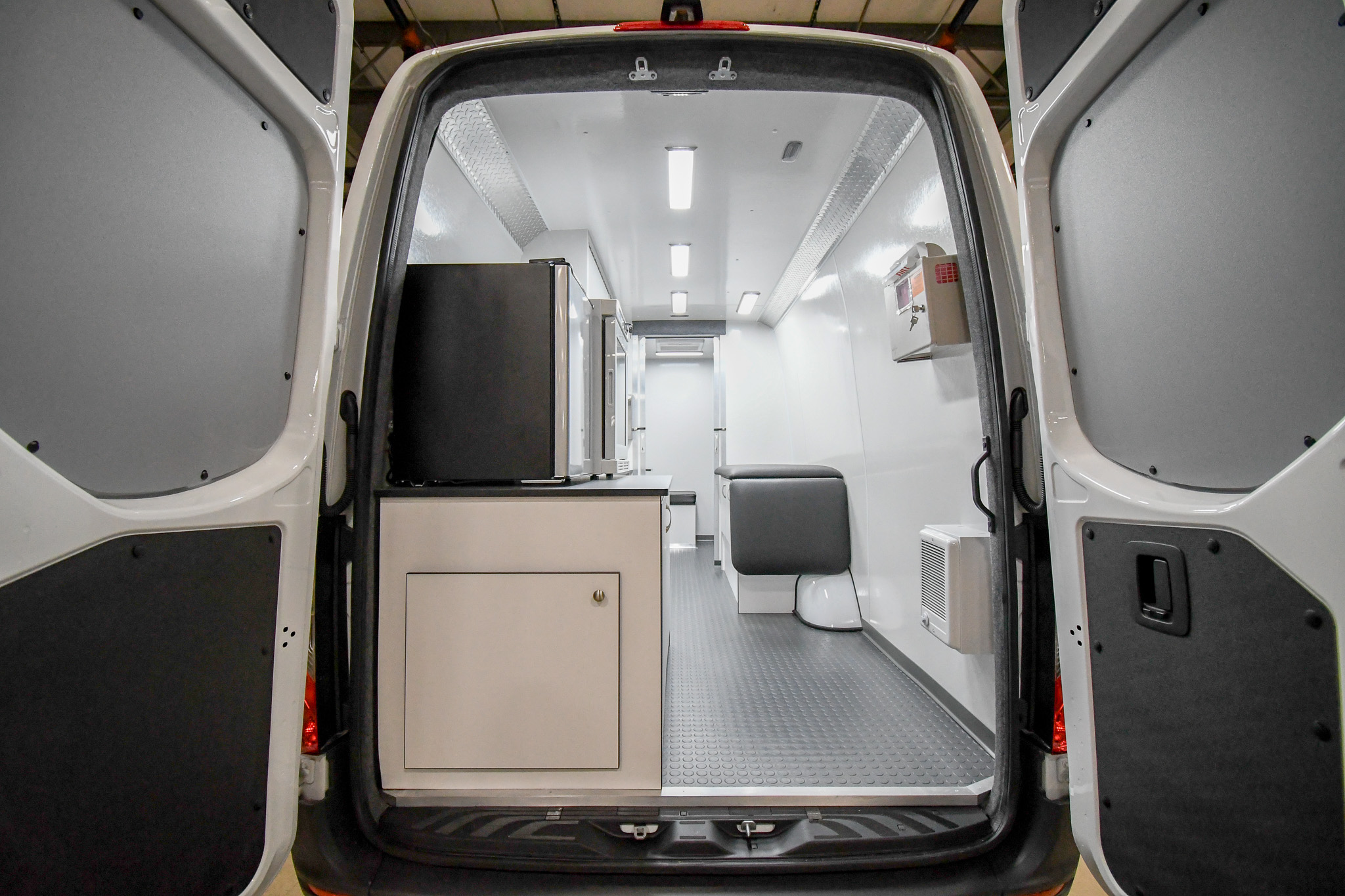 An interior view from the rear entrance of the units for Greenville, SC.