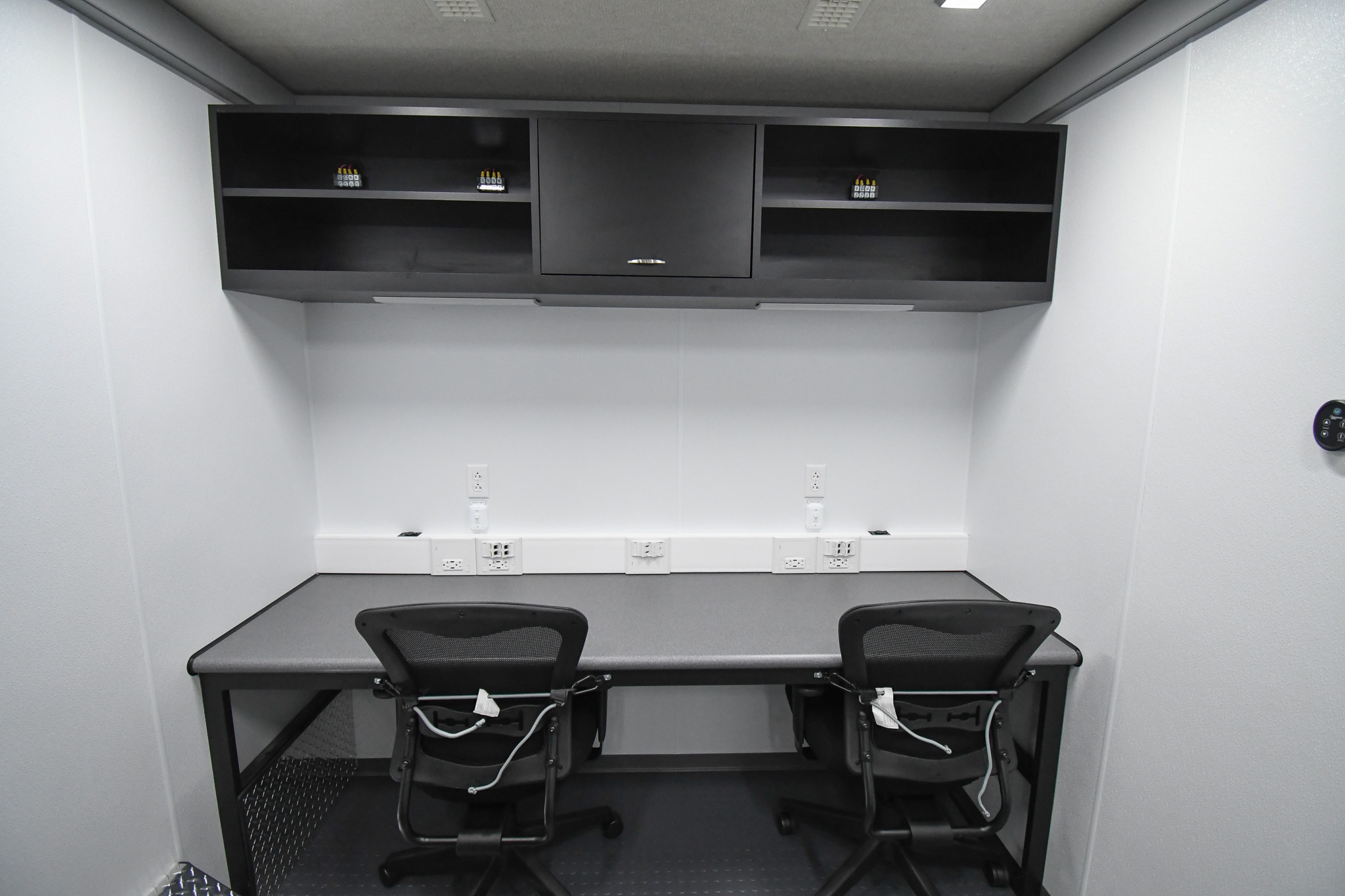 A view of 2 workstation inside the unit for Susquehanna County, PA.