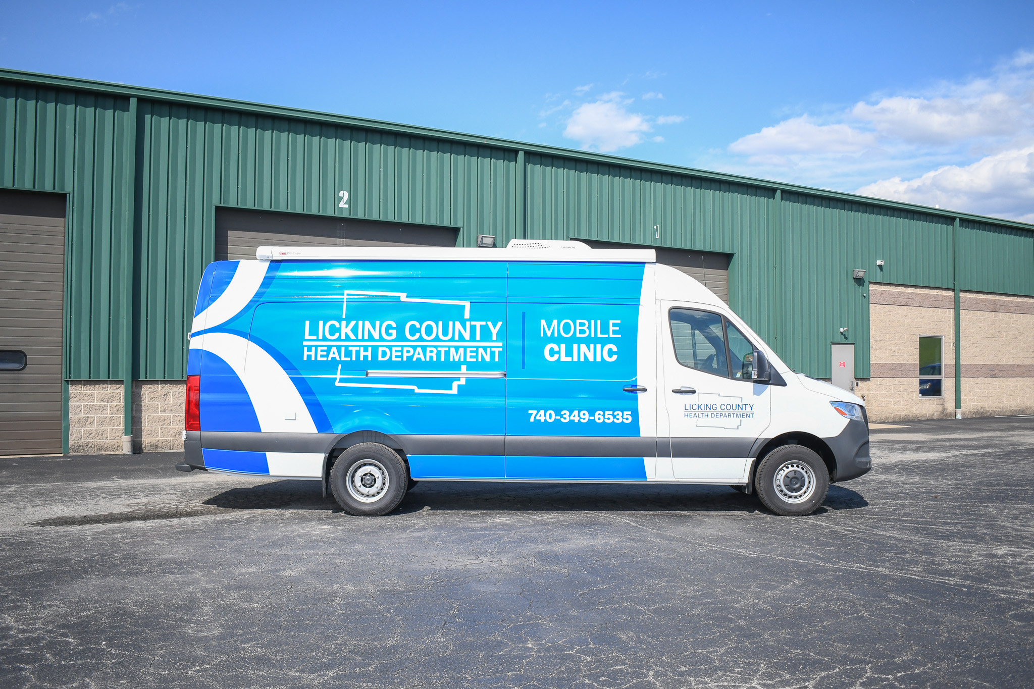 A side view of the unit for Licking County, OH.