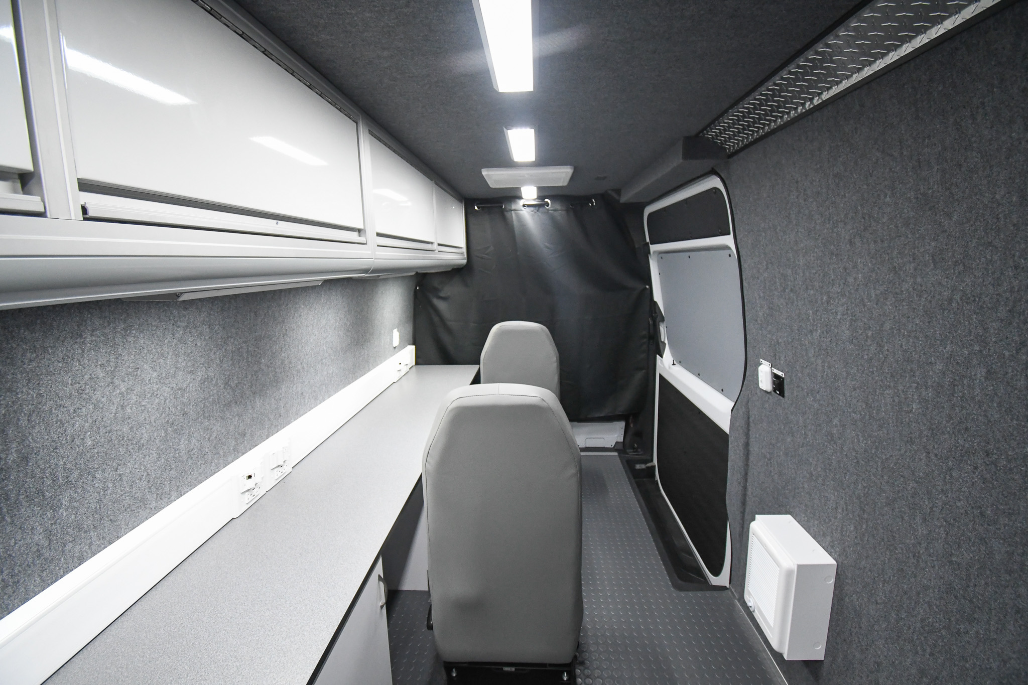 A back-to-front view inside the unit for Waynesville, NC.